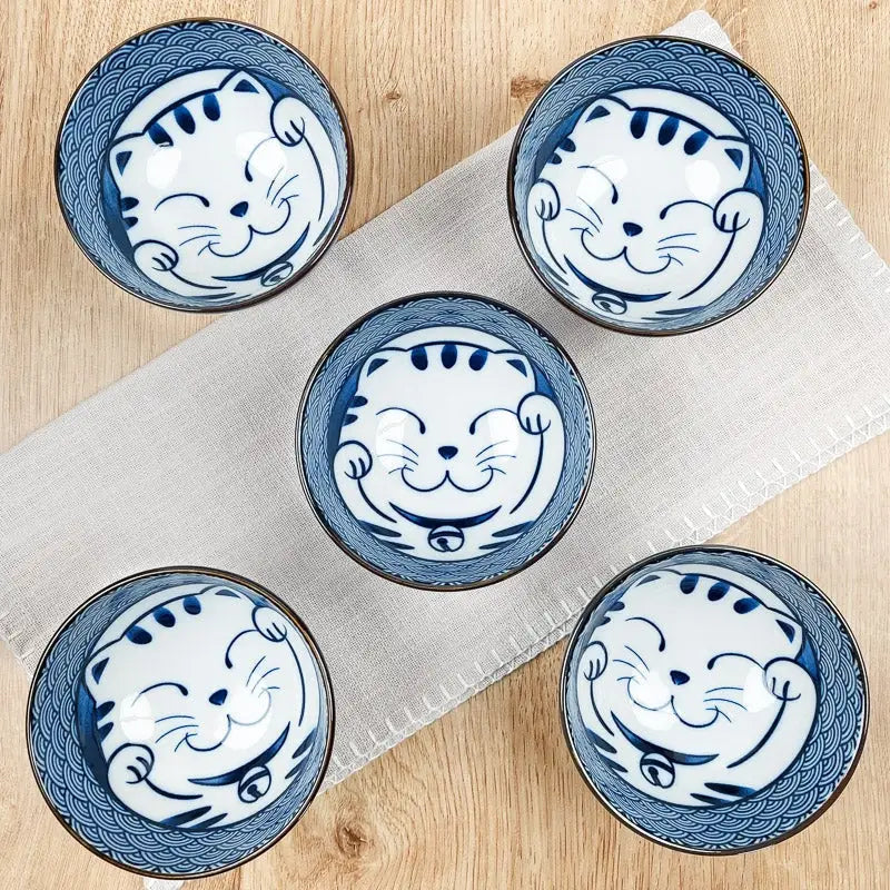 Set di 5 ciotole Maneki Neko