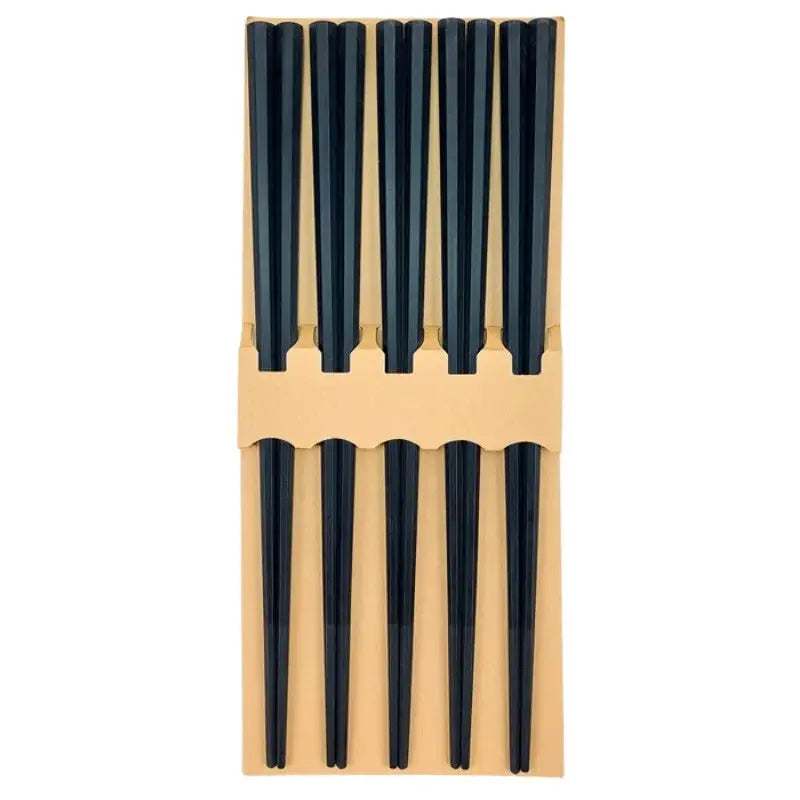 Set di 5 paia di bacchette nere