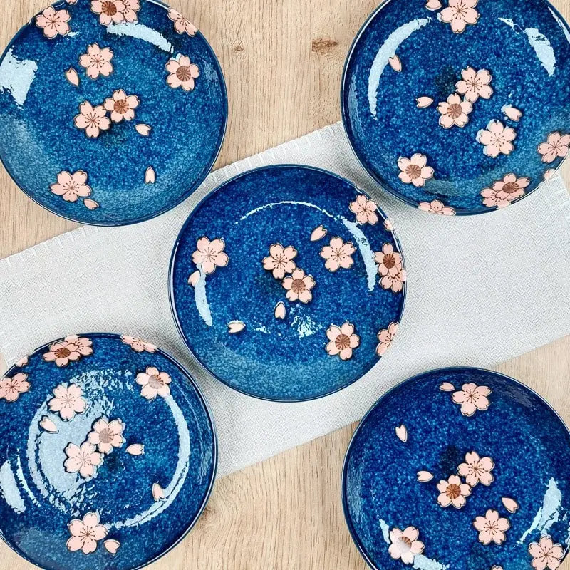 Set di 5 piatti giapponesi Sakura