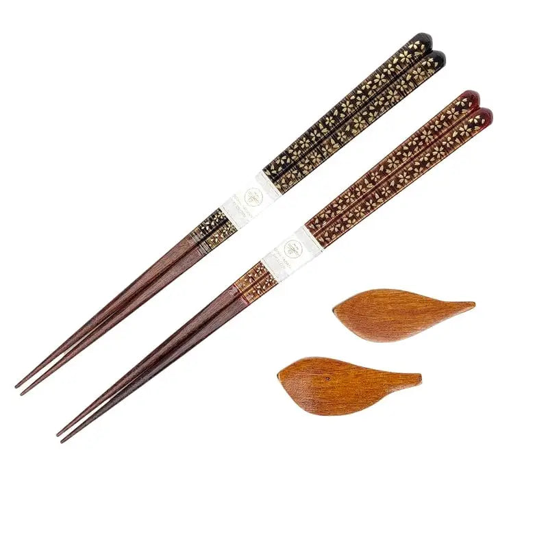 Set regalo di bacchette giapponesi Sakura d'Or