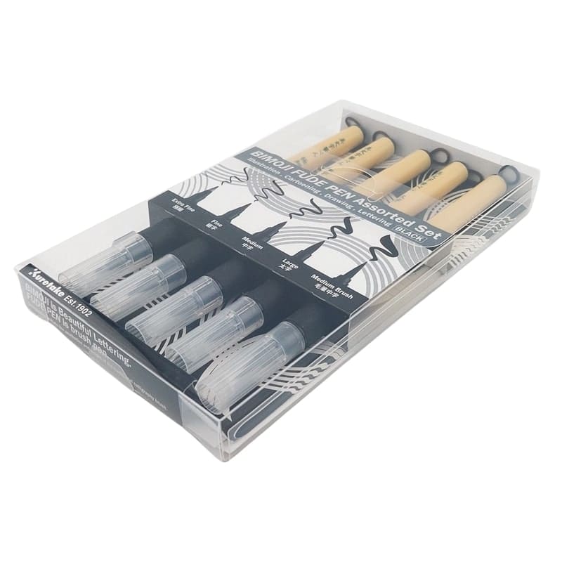 Set di 5 pennelli in feltro Bimoji Fude Pen