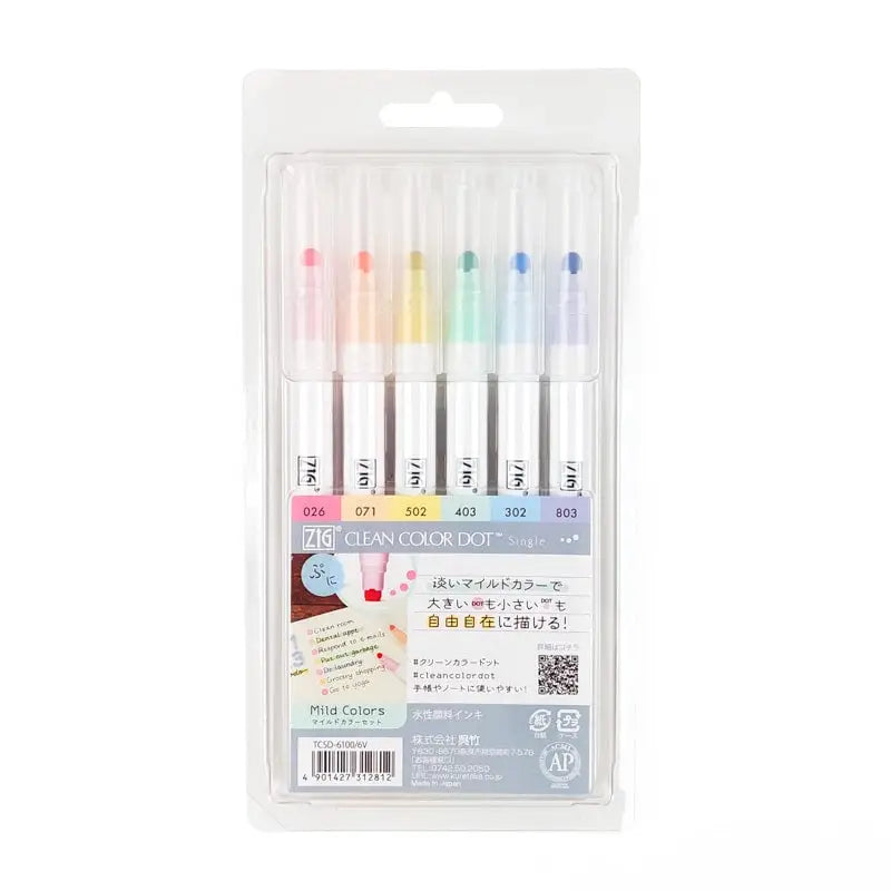 Set di 6 evidenziatori Dot Mild