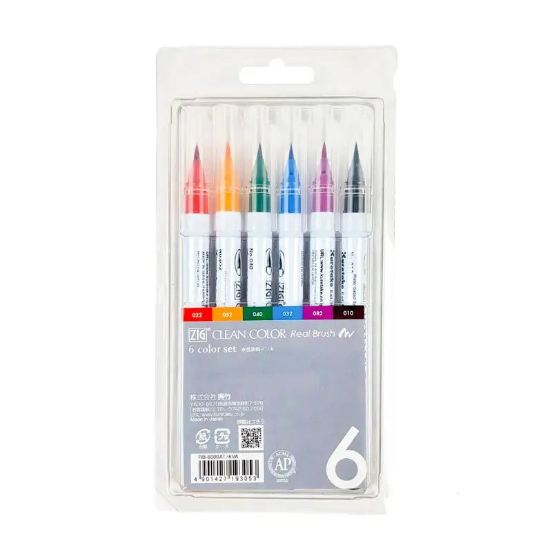 Set di 6 penne a pennello extra-fini