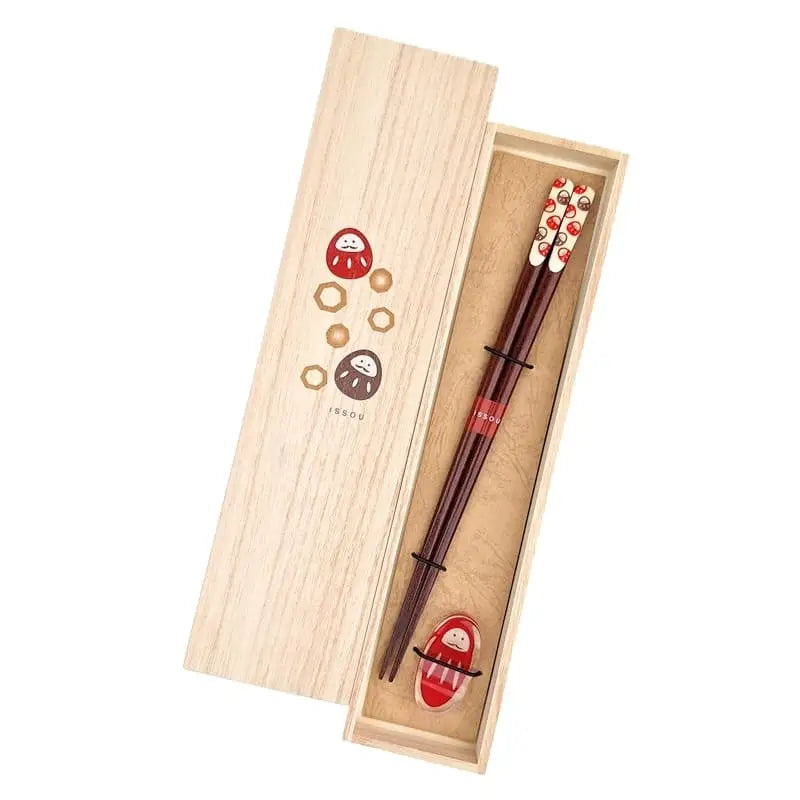 Set di bacchette giapponesi con motivo Daruma