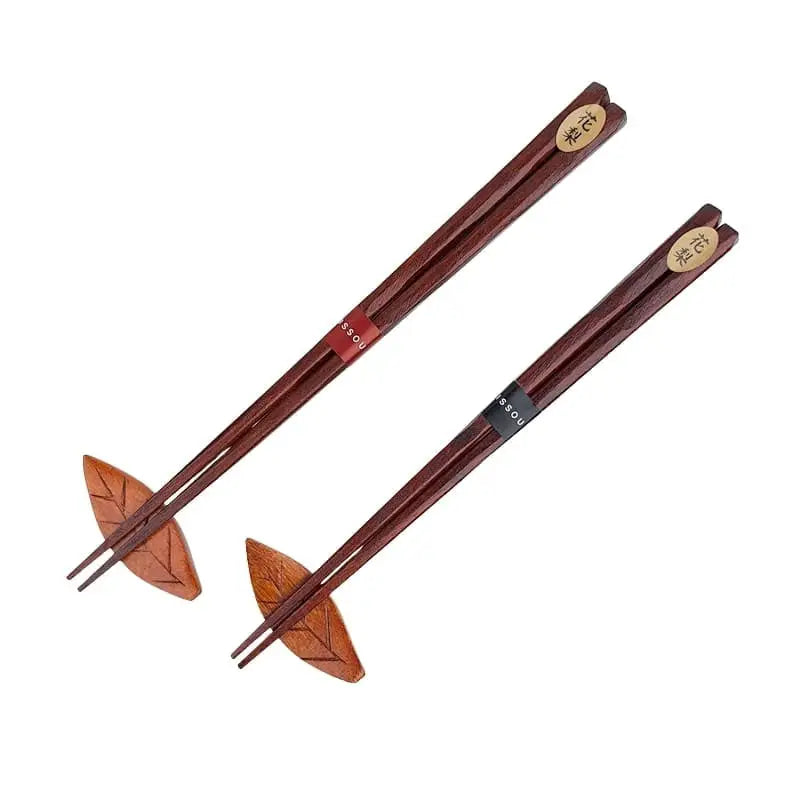 Set di bacchette giapponesi e porta-foglie