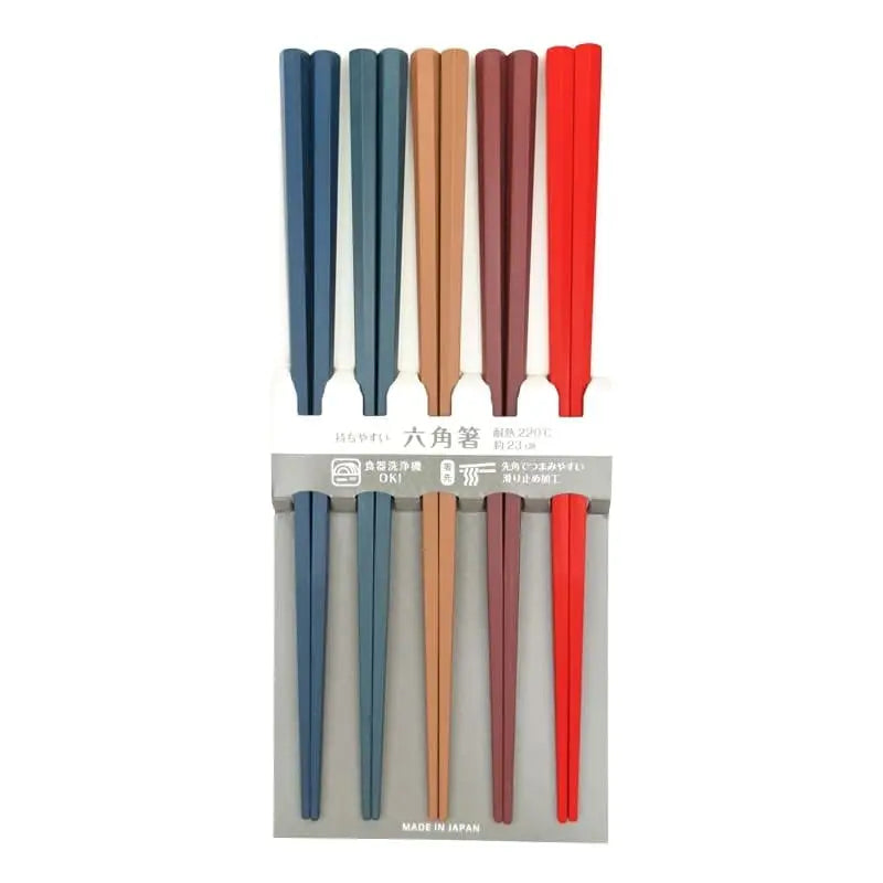 Set di bacchette giapponesi esagonali
