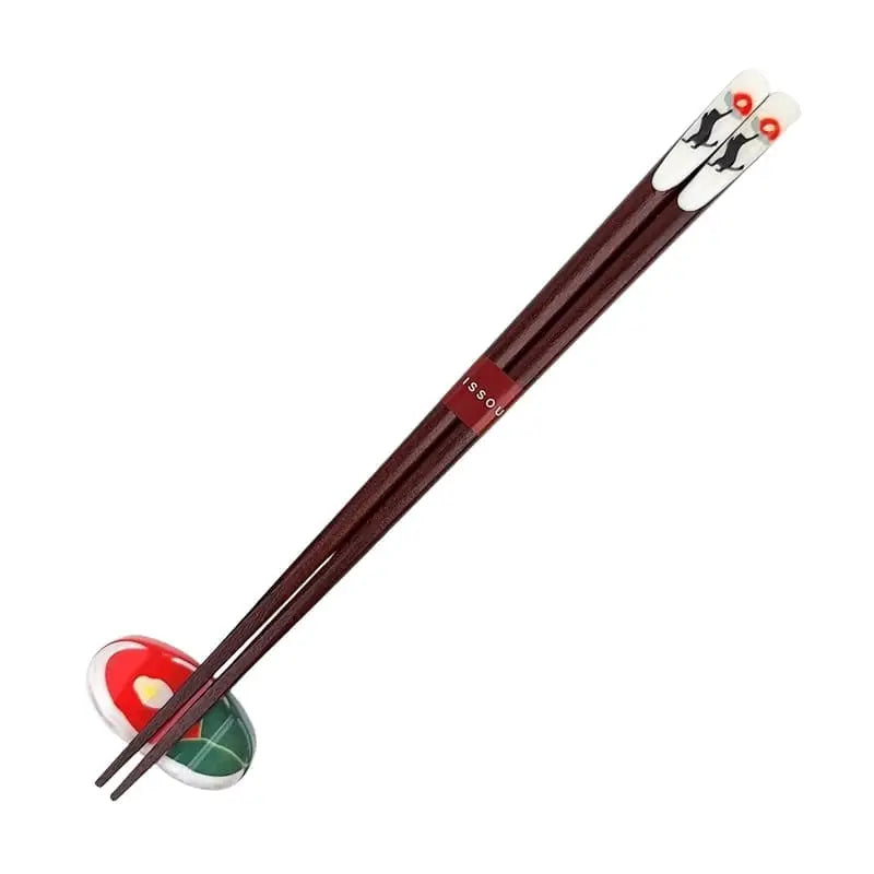 Set di bacchette giapponesi Neko Tsubaki