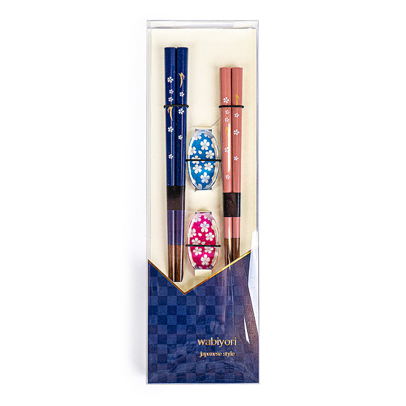 Set di bacchette giapponesi Sakura Usagi e supporti
