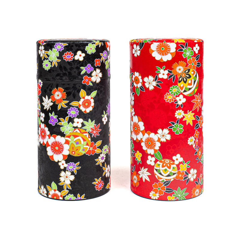 Set di Due Barattoli da Tè con Carta Washi