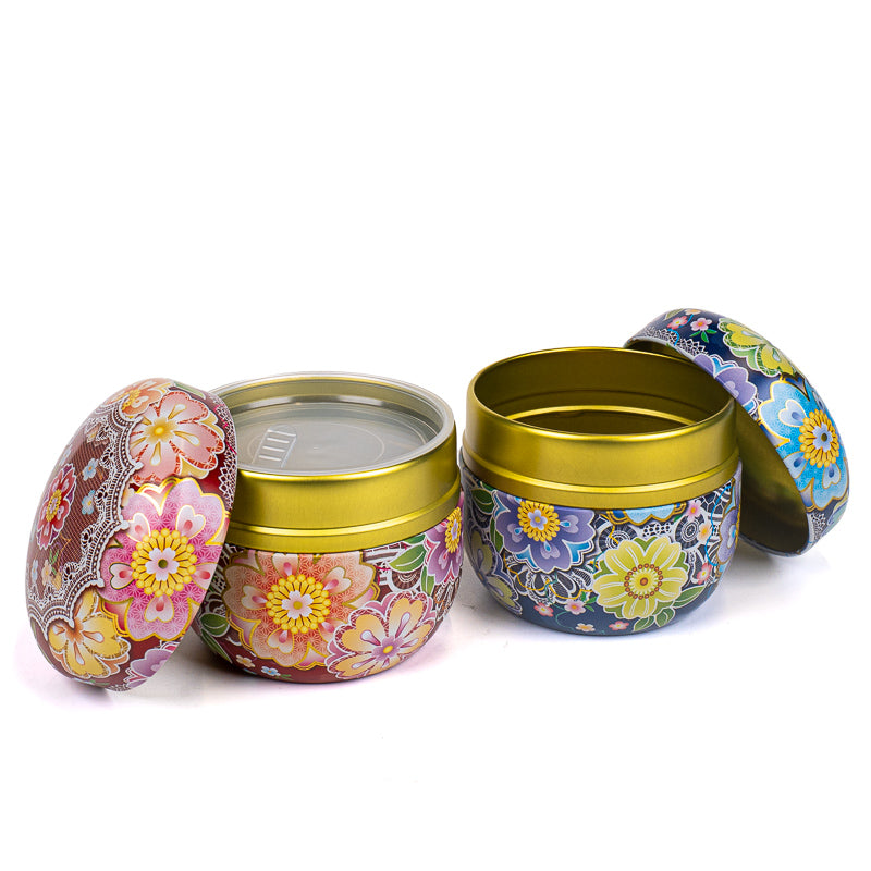 Set di Due Barattoli da Tè - Fiori Giapponesi
