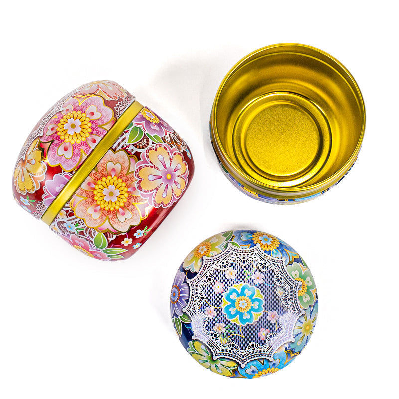 Set di Due Barattoli da Tè - Fiori Giapponesi