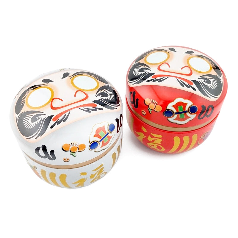 Set di Due Barattoli da Tè in Metallo - Daruma
