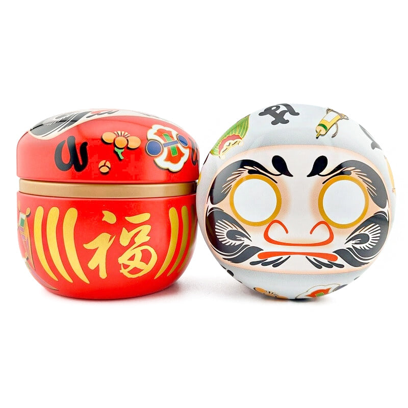 Set di Due Barattoli da Tè in Metallo - Daruma