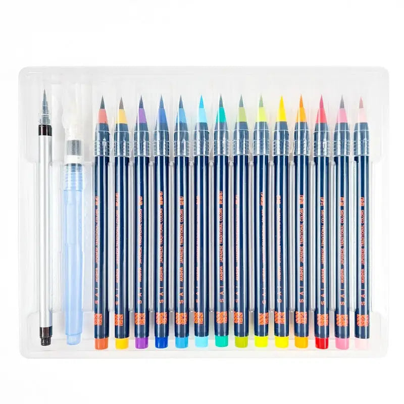 Set di penna e pennello per acquerello