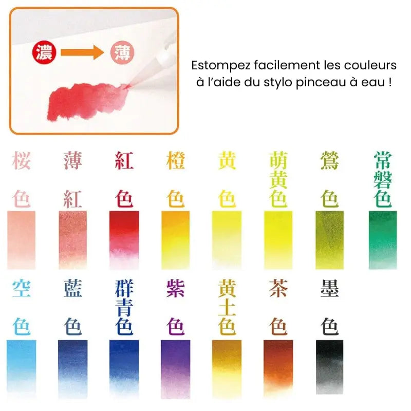 Set di penna e pennello per acquerello