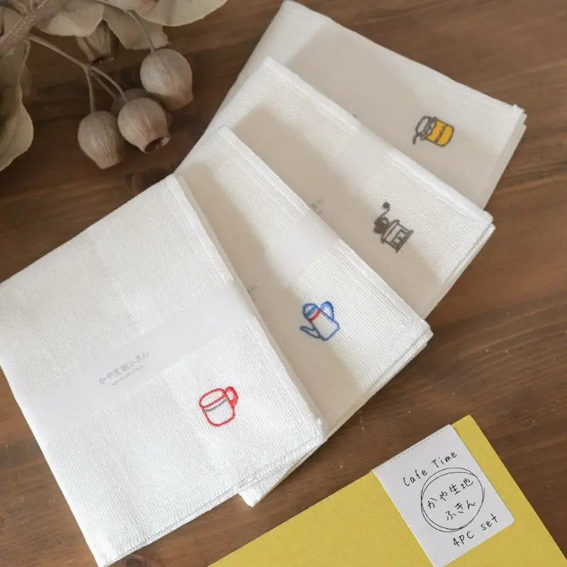 Set di strofinacci ricamati giapponesi