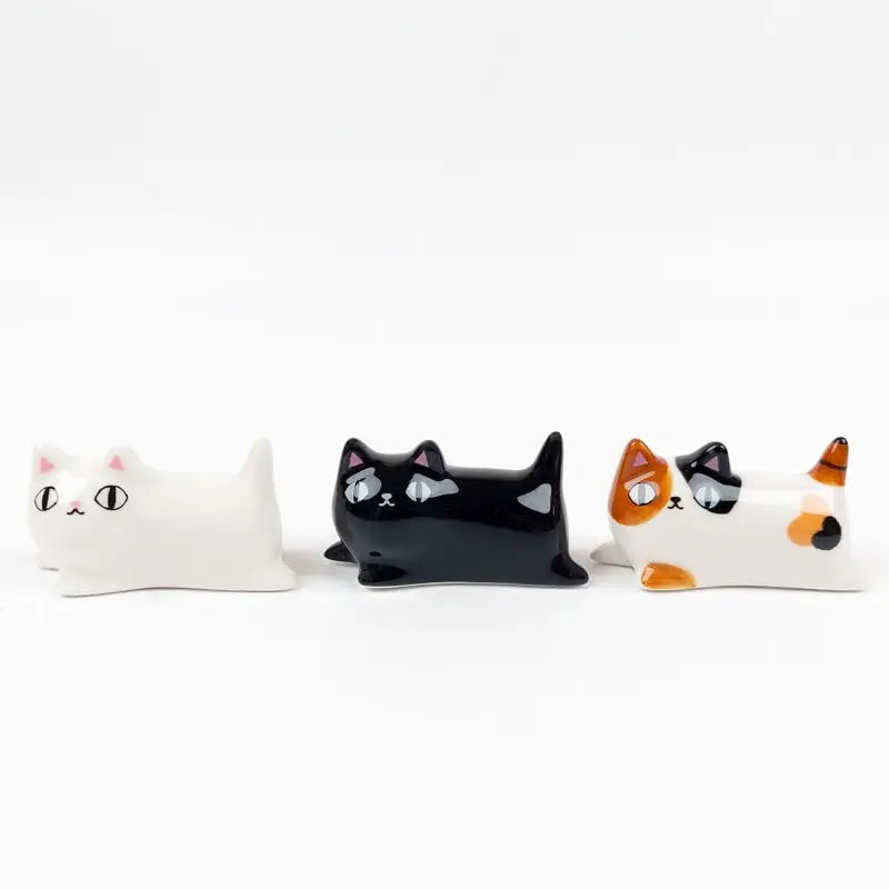 Set di portabacchette con tre gatti