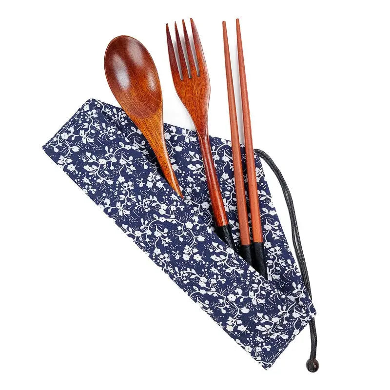 Set di posate giapponesi in legno