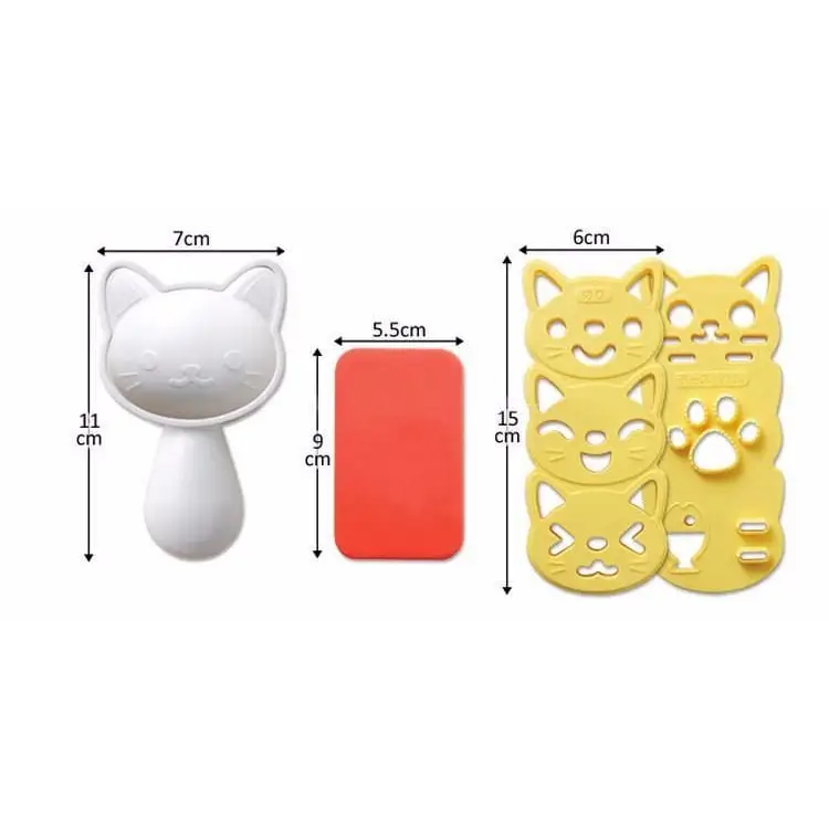 Stampo per onigiri giapponese a testa di gatto