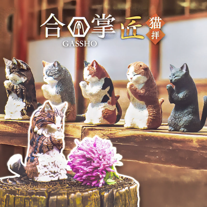 Statuetta Gachapon - Gatto Gassho
