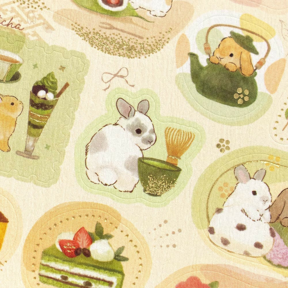 Sticker Giapponesi - Conigli & Wagashi