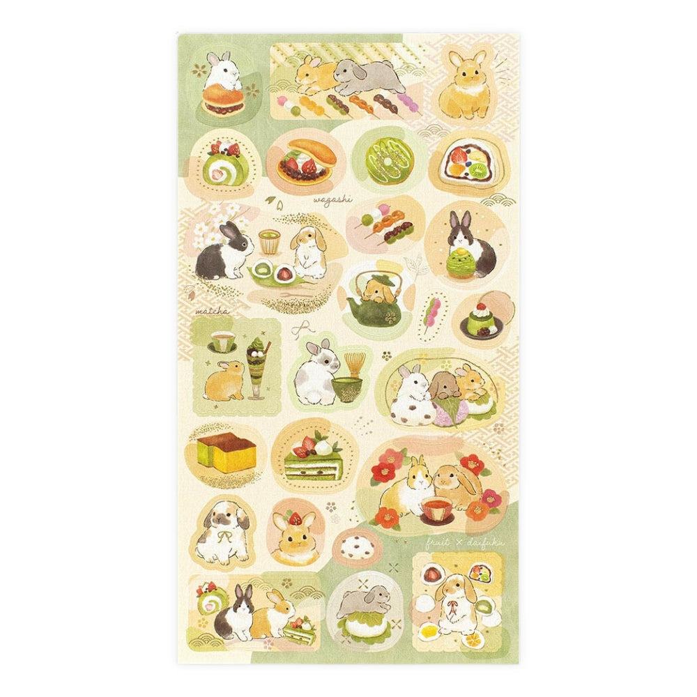 Sticker Giapponesi - Conigli & Wagashi