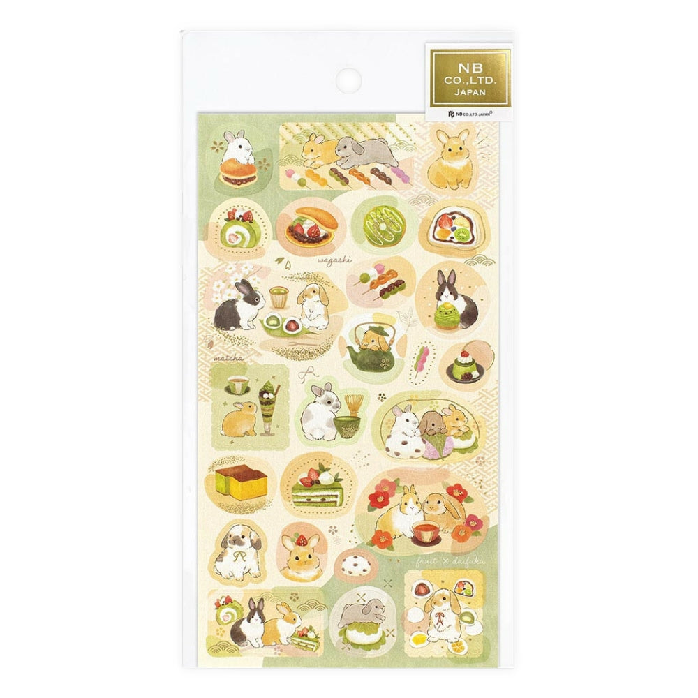 Sticker Giapponesi - Conigli & Wagashi