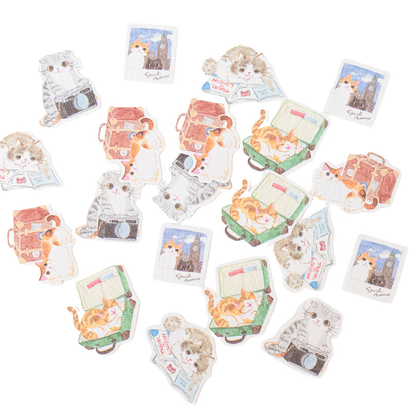 Sticker Giapponesi - Gatti in Viaggio
