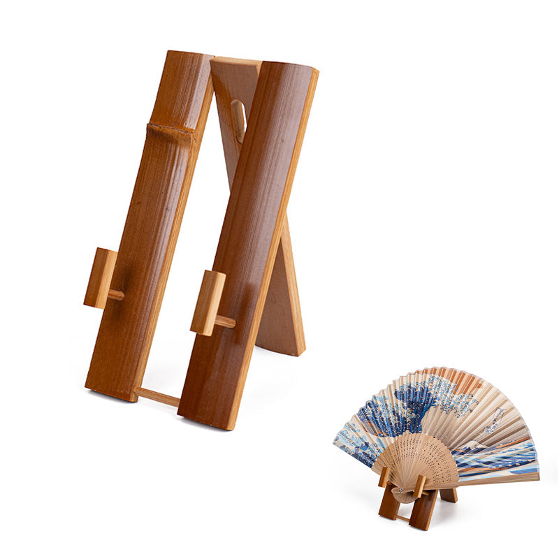 Supporto per ventaglio giapponese pieghevole in bambù