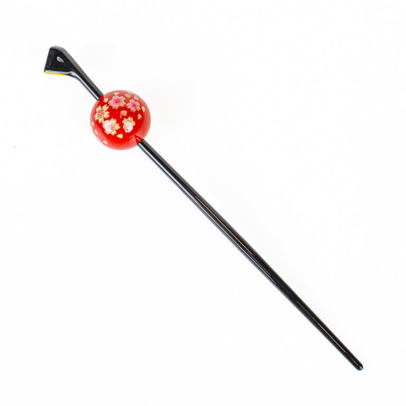 Tama Kanzashi giapponese Ukidama rosso
