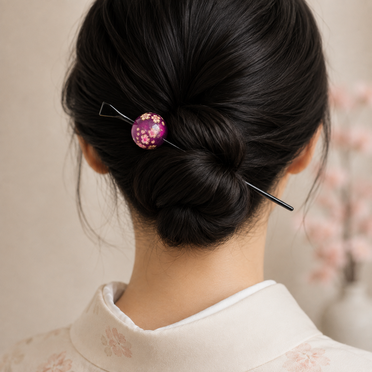 Tama Kanzashi giapponese Ukidama viola