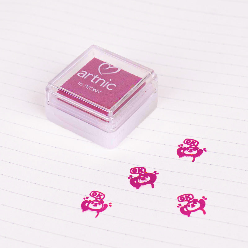 Tampone per Timbri Giapponese – 7 Colori a Scelta Rosa peonia