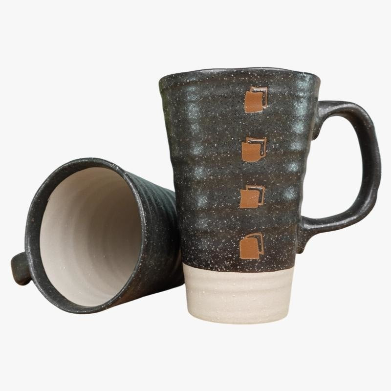 Tazza giapponese grande nera