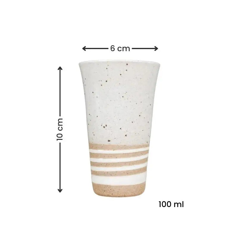 Tazza giapponese in terracotta bianca