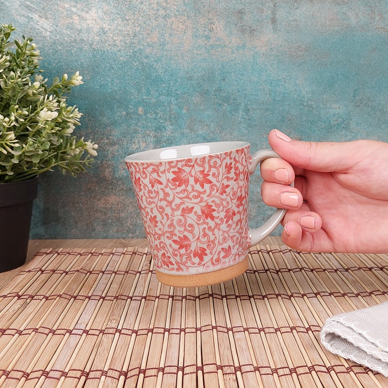 Tazza giapponese in ceramica rossa