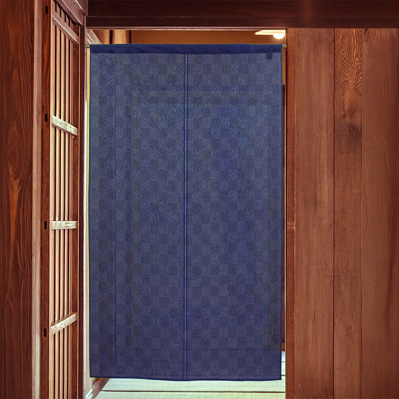 Tenda Noren Giapponese - Ichimatsu Blu Notte