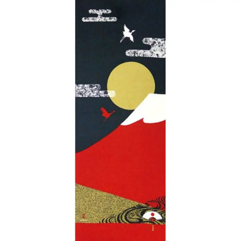 Tenugui giapponese rosso Fuji