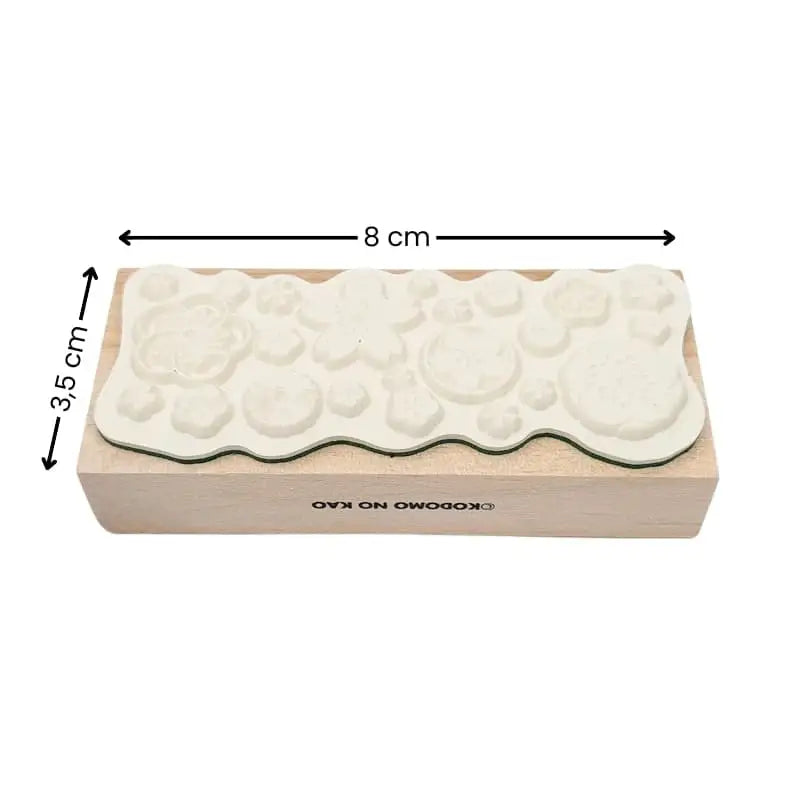 Timbro in legno Fiori giapponesi