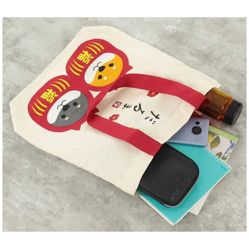 Borsa avorio Shiba Daruma