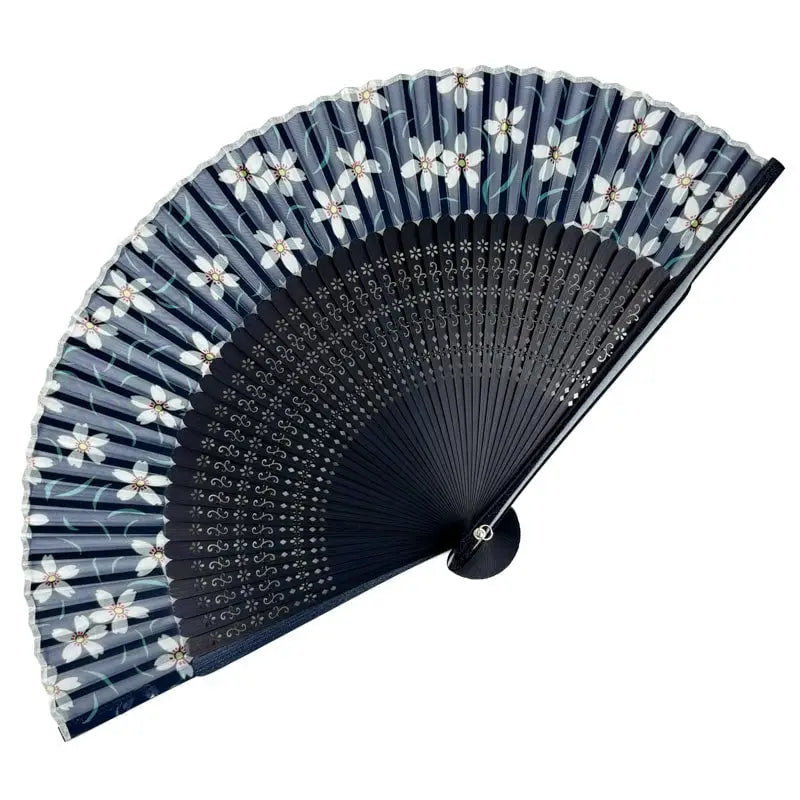 Ventaglio giapponese blu Sakura