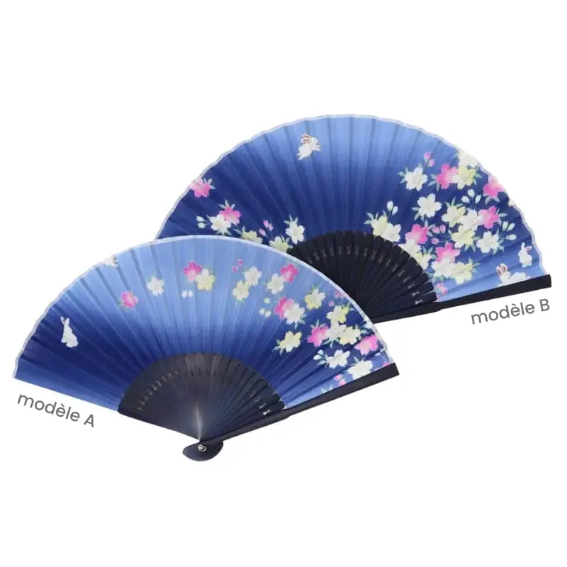 Ventaglio giapponese blu Usagi