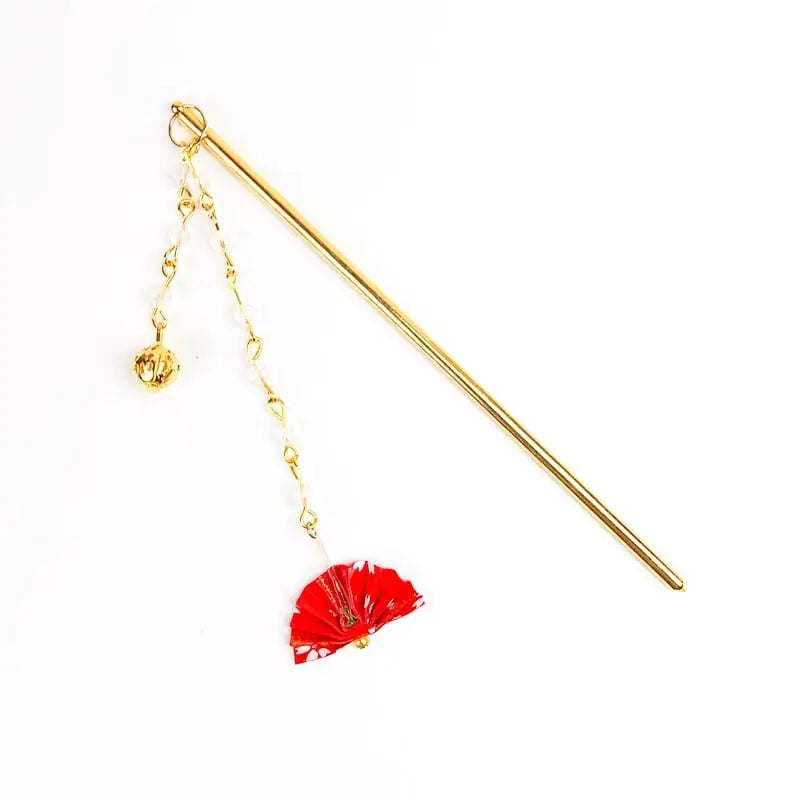 Ventaglio giapponese Kanzashi rosso