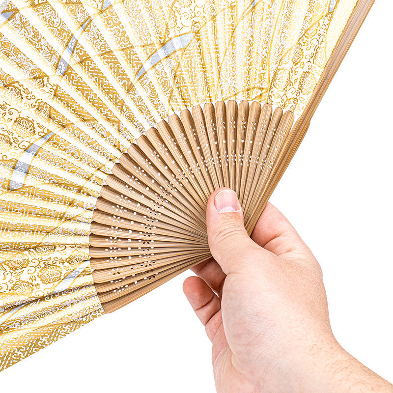 Ventaglio giapponese Mino Washi Golden