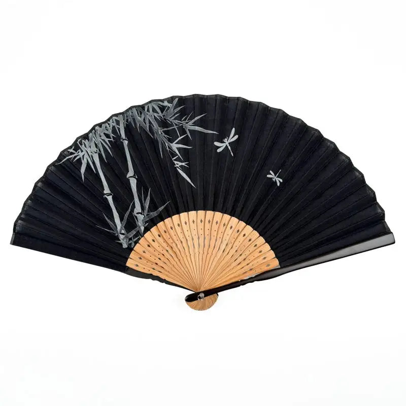 Ventaglio giapponese nero Tonbo