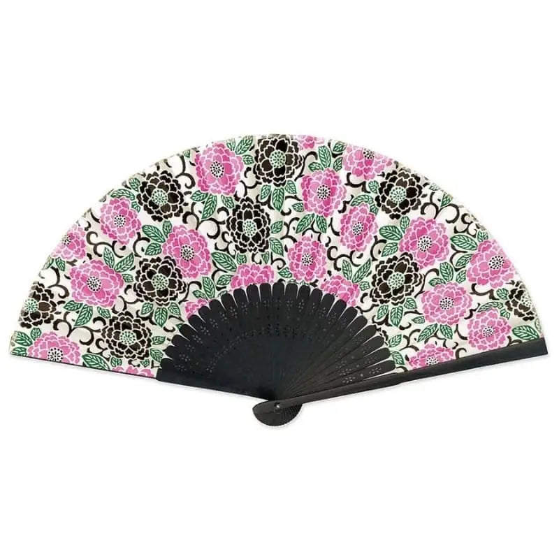 Ventagli giapponesi Yuzen Botan rosa