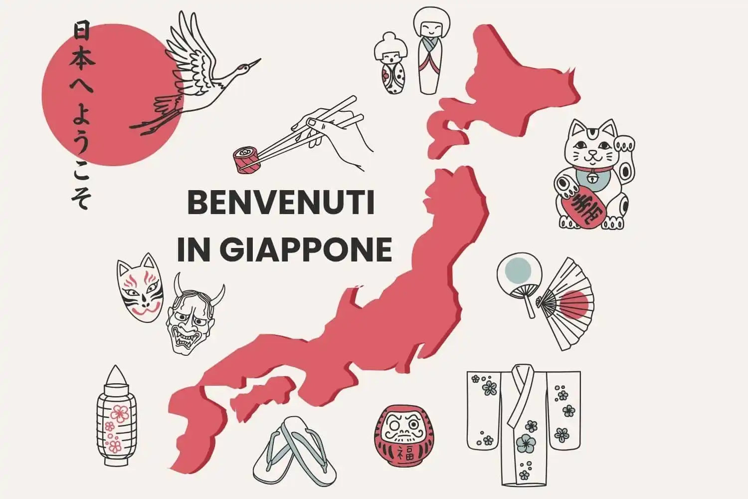 Una guida visiva alla cultura giapponese e agli elementi comuni.