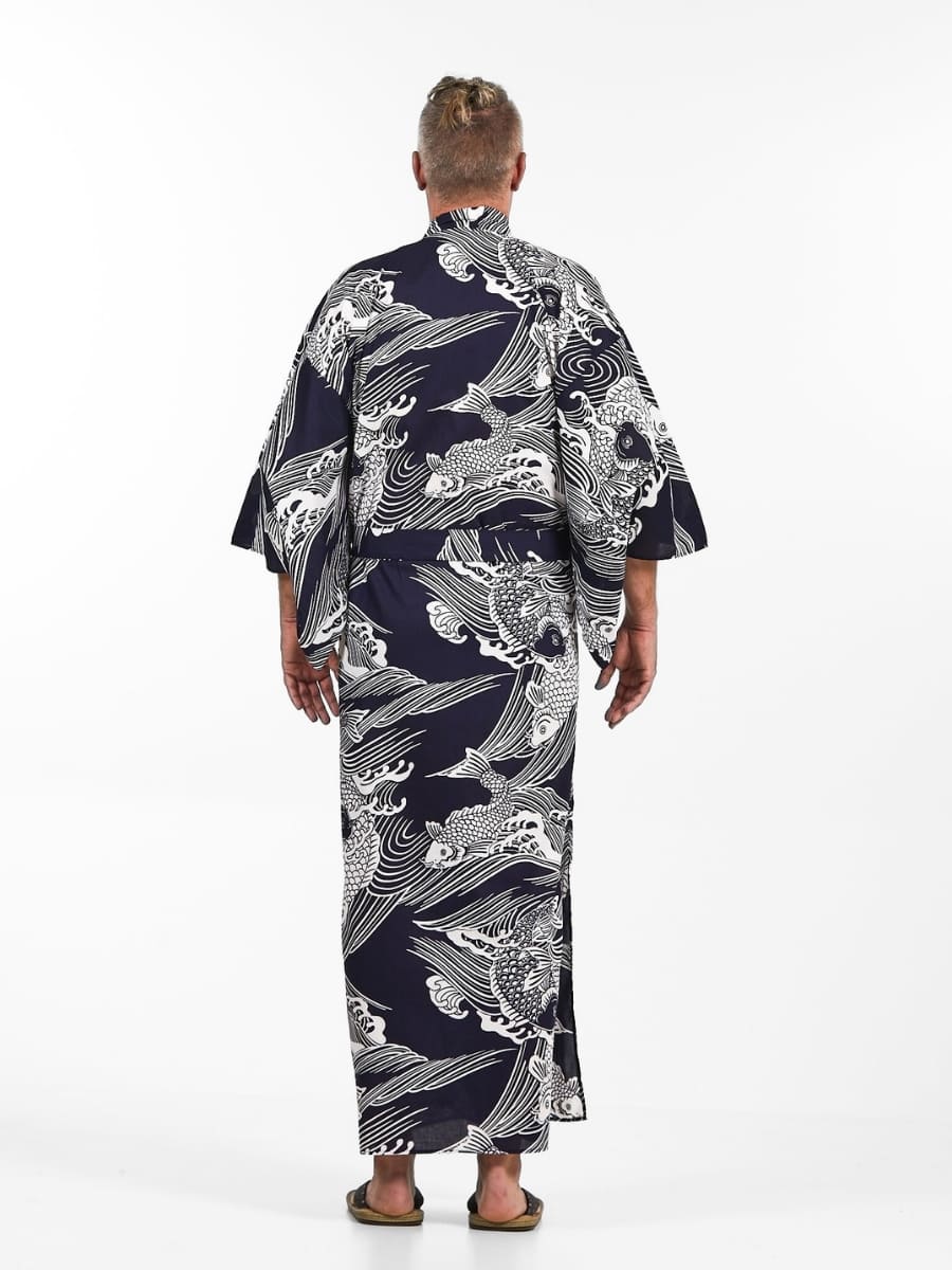 Yukata Kimono Carpa Koi Da Uomo