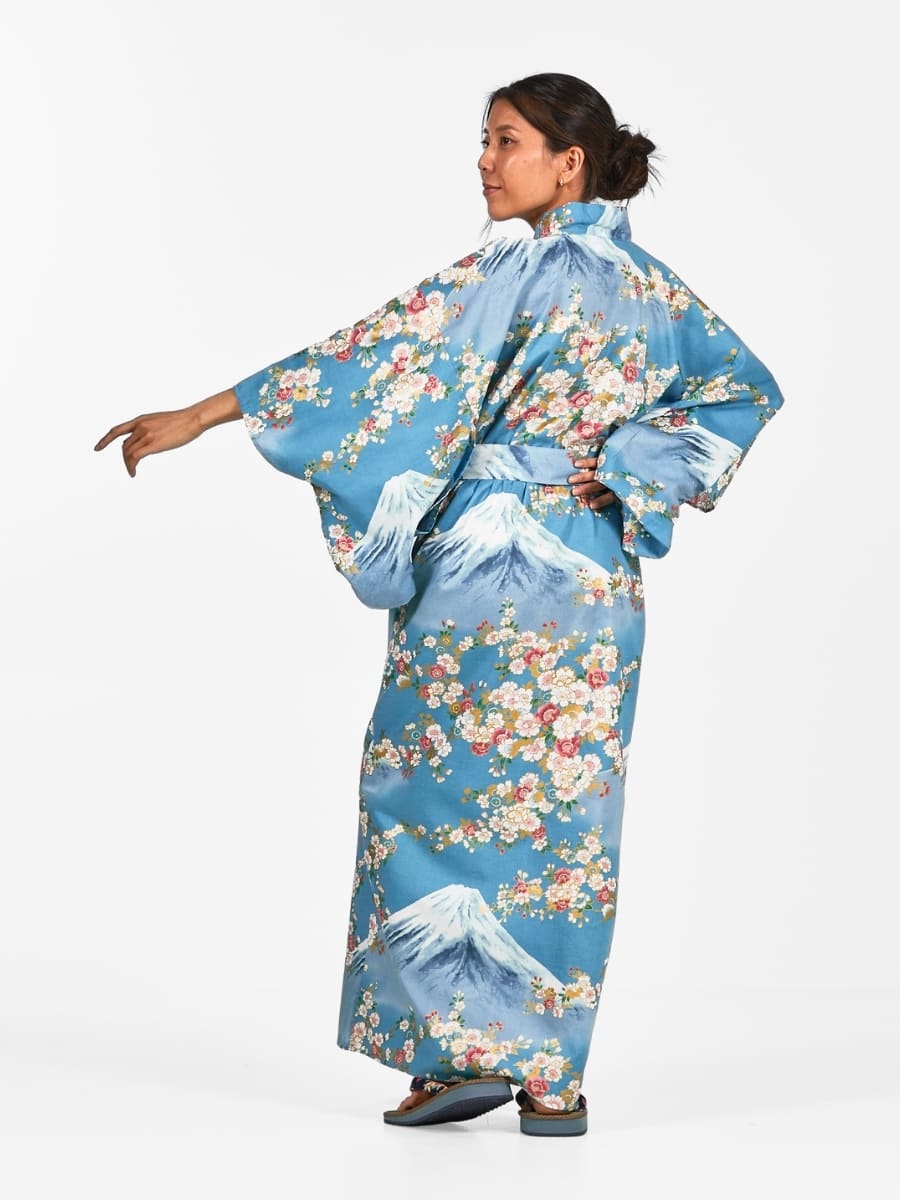Yukata Kimono Da Donna Fujisan No Sakura