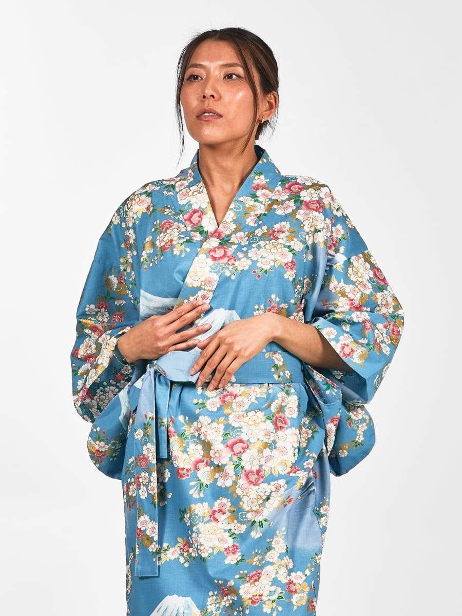 Yukata Kimono Da Donna Fujisan No Sakura