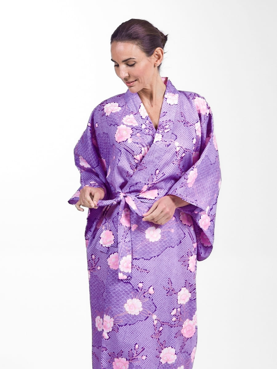 Yukata Kimono da donna Sakura to Kumo